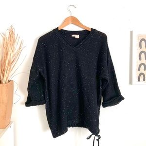 Vintage DKNY Sparkle Black Elbow Sleeve Sweater